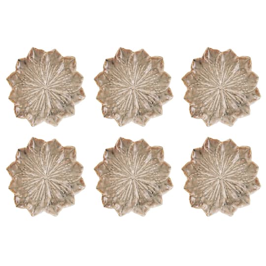 Hello Honey® 10" Multicolor Glaze Stoneware Flower Plate, 6ct.